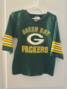 Vintage Green Bay Packers Kids' Green Jersey Tee Tagged 7 Best For 4/5